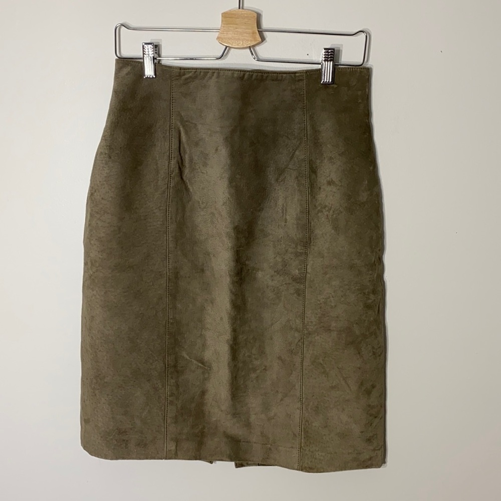 Danier Taupe Suede Leather Skirt